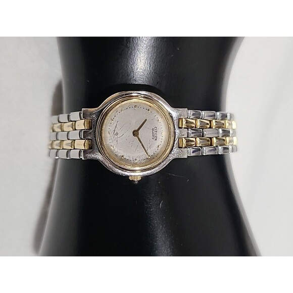 Citizen Quartz Silver Gold Tone Women Vintage Bracelet Watch 2250-899415 main image 8